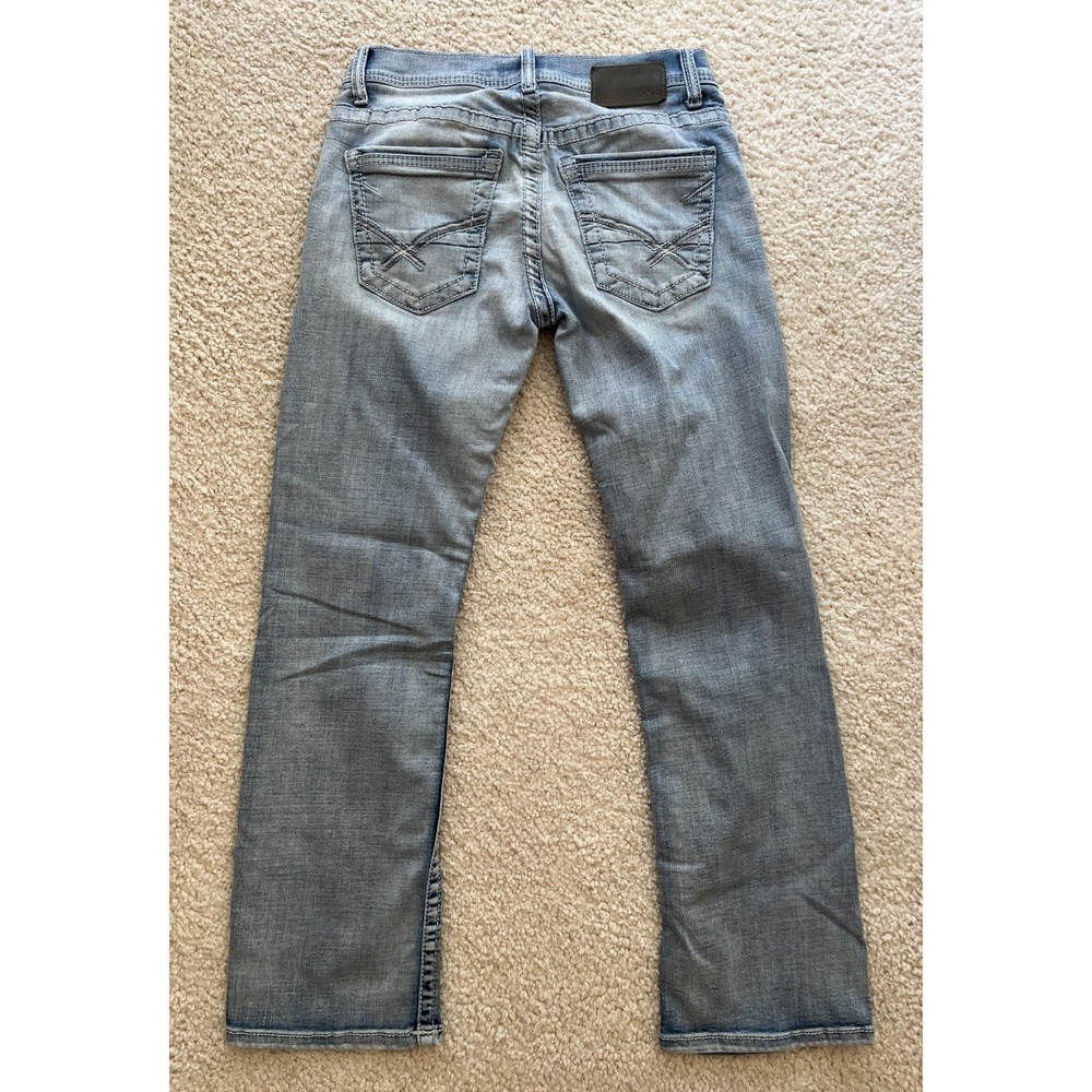 BKE Buckle Aiden Mid-Rise Slim Bootcut Stretch Jeans Mens 29x30 Light Wash